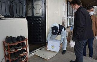 Karantina altındaki beldeye yardım desteği