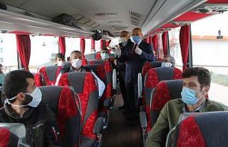 Karantina süreleri tamamlanan 229 Türk işçi Amasya’dan...