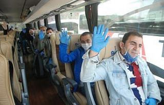Karantina süresi dolan 320 işçi memleketlerine...