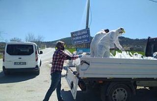 Karantinadaki mahalleye Büyükşehir desteği