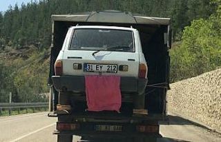 Kasasında sebze meyve değil otomobil taşıdı