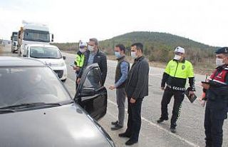 Kaymakam Çiçek, trafik denetimine katıldı