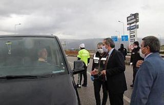 Kaymakam Deniz Pişkin, kontrol noktalarını inceledi