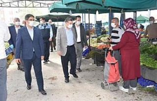 Kaymakam ve başkandan çarşı pazara sıkı denetim