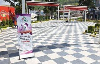 Kaynaşlı’da ilçe geneline dezenfektan yerleştirildi
