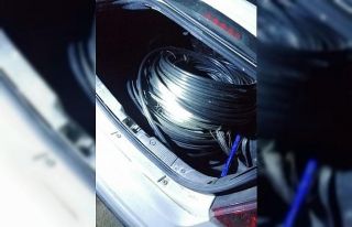 Kiraladığı otomobille kablo çalan kişi yakalandı