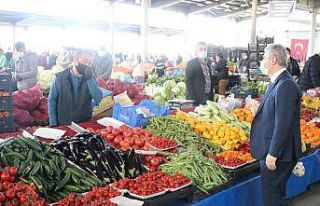 Kırşehir Valisi İbrahim Akın, Pazar yerinde denetim...