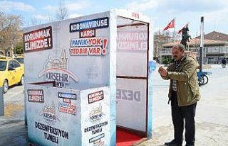 Kırşehir’de, belediye şehirde 3 noktaya dezenfekte...