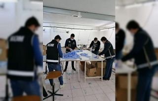 Konfeksiyon atölyesine kaçak maske operasyonu