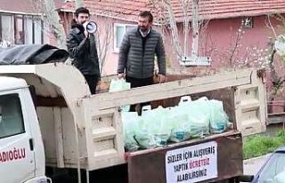 Korona virüsünden etkilenen yaşlılar için kamyonla...