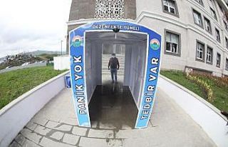 Korona virüsüne karşı "Dezenfekte Tüneli"