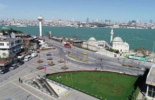 Koronavirüsü nedeniyle sessizliğe bürünen Üsküdar...