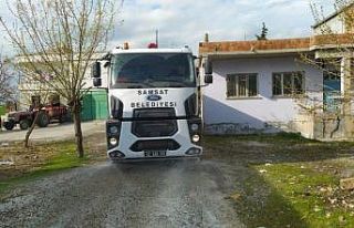 Köylerde dezenfekte işlemleri sürdürülüyor