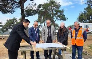 Kozdere Çamlığı’nda alt yapı çalışmaları...