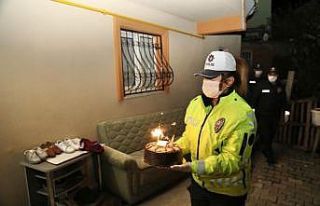 Küçük Hamza’nın doğum gününü polis kutladı