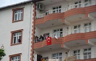Kulp polisi çocuklara Türk bayrağı dağıttı
