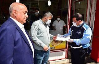 Malatya’da fırıncılara maske dağıtıldı