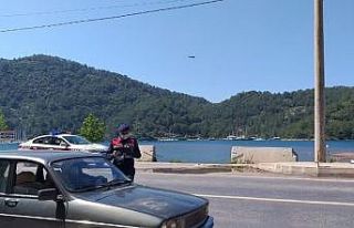 Marmaris’te jandarma hava destekli trafik denetimi...