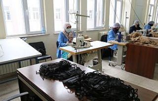 Maske seferberliğine üniversitede destek verdi