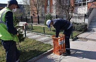 Maske ve eldivenler için özel atık kutusu