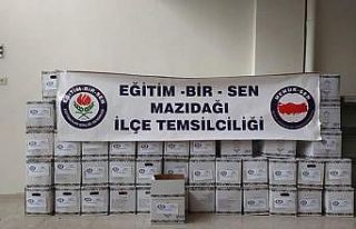Mazıdağı’nda 40 aileye Ramazan kolisi dağıtıldı
