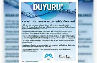 Mersin’de nisan ayı su faturalarında korona virüs...