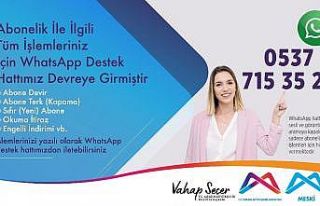 MESKİ, işlemler için whatsapp destek hattı kurdu