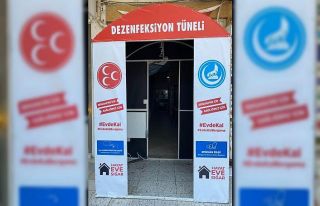 MHP Bergama’dan dezenfeksiyon tüneli