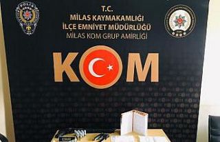 Milas’ta gözaltına alınan 7 şebeke üyesinden...