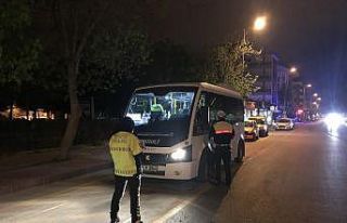 Minibüsler korona denetiminden geçti