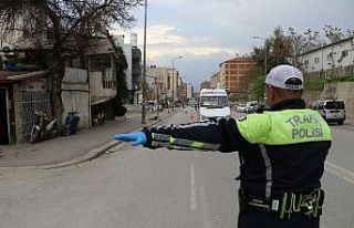 Minibüslere korona virüs denetimi