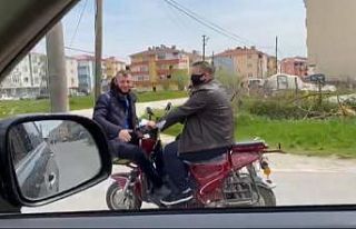 Motosikletle ilginç korona mesajına 1360 TL ceza