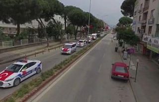 Ödemiş’te muhteşem polis konvoyu