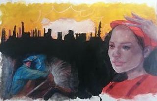 Öğrenciler sanayiyi resmetti