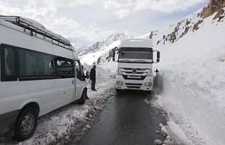 (Özel haber) Van-Bahçesaray kara yoluna düşen...