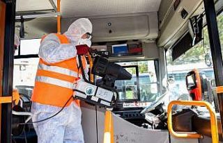 Özel halk otobüslerinde korona temizliği