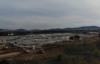 (Özel) Sancaktepe’deki salgın hastanesinin yapımı...