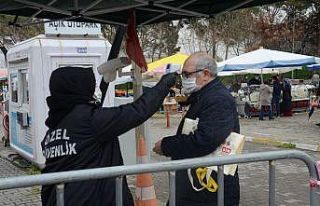 Pazar girişinde sıkı denetim