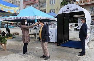 Pazaryerlerinde korona virüs tedbirleri sürüyor