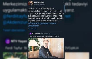 Rektör Ünal, Ferdi Tayfur’u tedavi için Antalya’ya...
