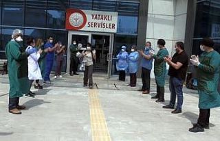 Sağlık çalışanı korona virüsü yendi taburcu...