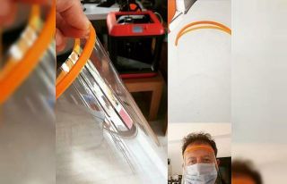 Sağlıkçılar ve kolluk kuvvetleri için yüz kalkanı...