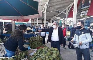 Salihli’de pazarcı esnafına siperlik