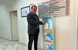 Samsat’ta dezenfekte noktaları kuruldu