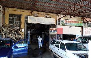 Sanayi sitesinde dezenfekte çalışması