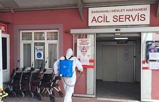 Saruhanlı Devlet Hastanesi dezenfekte edildi