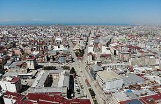 Sessizliğe bürünen Van, havadan görüntülendi