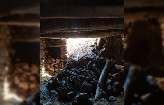 Siirt’te aşırı yağışlardan dolayı bir ahır...