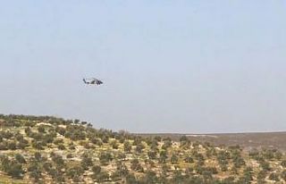 Sınırda helikopter hareketliliği