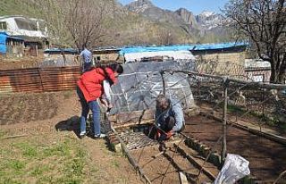 Şırnak’ta organik sebze tohumları toprakla buluştu